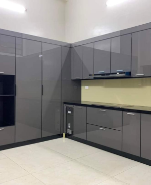 Tủ bếp cánh kính cao cấp