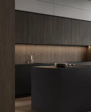 Tủ bếp MDF chữ I Tủ bếp gỗ MDF chữ I kết hợp 