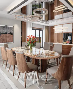 THIẾT KẾ NHÀ PHỐ_PHONG CÁCH GỖ ÓC CHÓ CAO CẤP